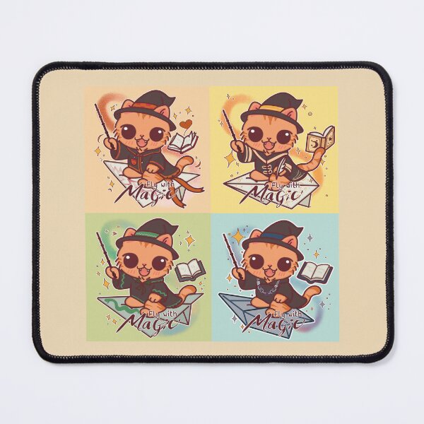 Item preview, Fly With Magic – Cute Fantasy Cats of All Magic Houses designed and sold by BGMeYou.