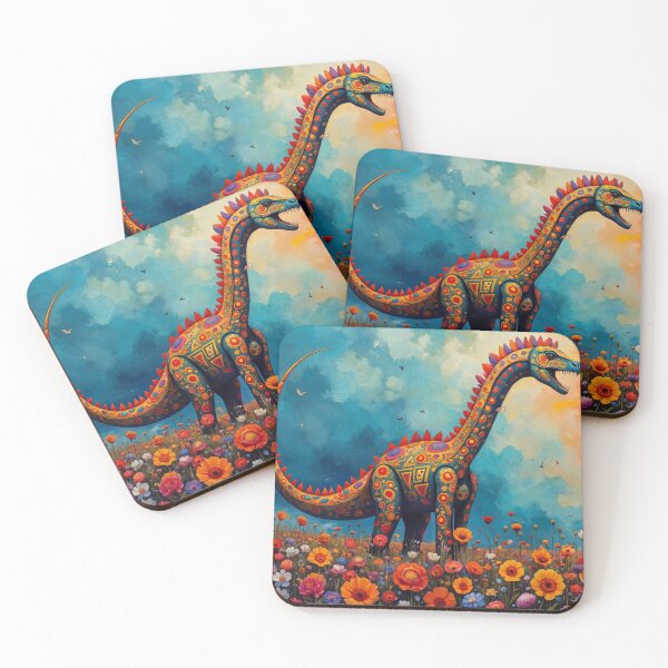 Item preview, Colorful Floral Brachiosaurus designed and sold by M-Y-A-R-T-.
