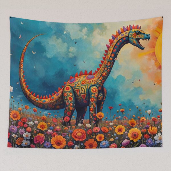 Item preview, Colorful Floral Brachiosaurus designed and sold by M-Y-A-R-T-.