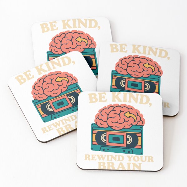 Item preview, Be Kind Rewind Your Brain – Funny Retro Sticker designed and sold by unicorn-v.