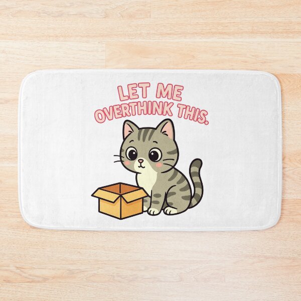 Item preview, Let Me Overthink This – Cute Cat & Box Meme T-Shirt designed and sold by Rothnaric.