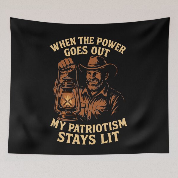 Item preview, When The Power Goes Out My Patriotism Stays Lit designed and sold by LuminOrb.