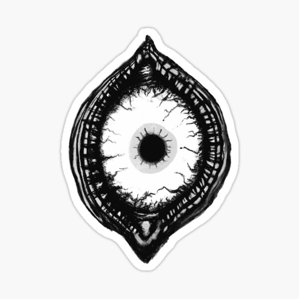 Item preview, BW of Evil eye horror style designed and sold by trentnin.