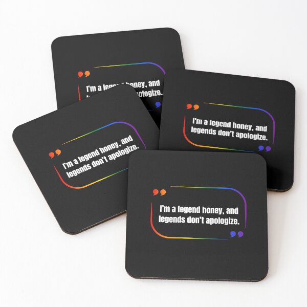 Item preview, Hacks TV Show, I'm a legend honey, and legends don't apologize, slogan, Classic pride flag graphic, speech bubble graphic, Hacks tv, funny quote, LGBTQ+, pride,  designed and sold by PrideBeProud.