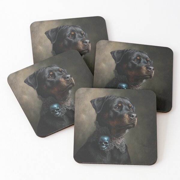 Item preview, Rottweiler de elegancia oscura designed and sold by Nocturne Paws.