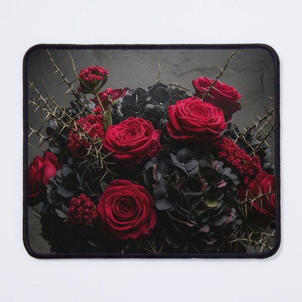Item preview, Moody Gothic Red Roses & Black Lilies | Dark Floral Aesthetic Gift designed and sold by Simple_Lines2025.