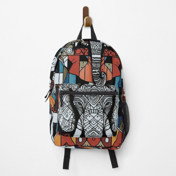 Item preview, intricate linework ELEPHANT heritage art vibrant colors designed and sold by Mudikeys.