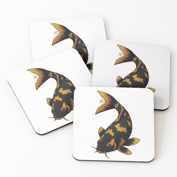 Item preview, Koi Fish - Pixel Art - 8bit graphics 16bit graphics - Retro Fish Art - Utsurimono KoiFish designed and sold by Kabuji Store.