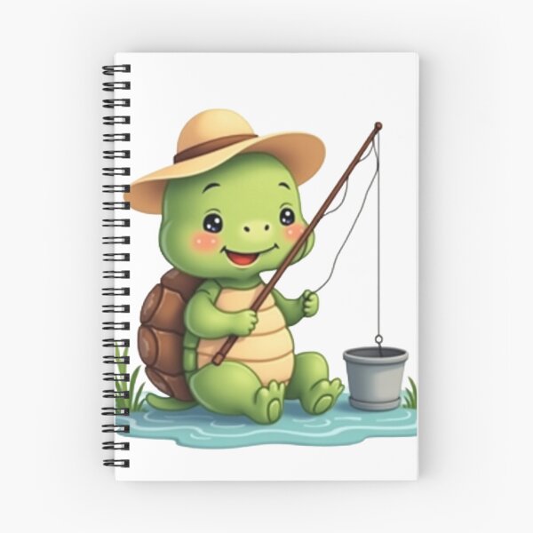 Item preview, Fishing Turtle – Peaceful Turtle by the Lake designed and sold by MzulhilmiZam.