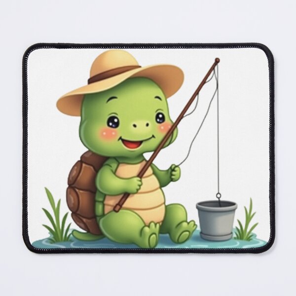 Item preview, Fishing Turtle – Peaceful Turtle by the Lake designed and sold by MzulhilmiZam.