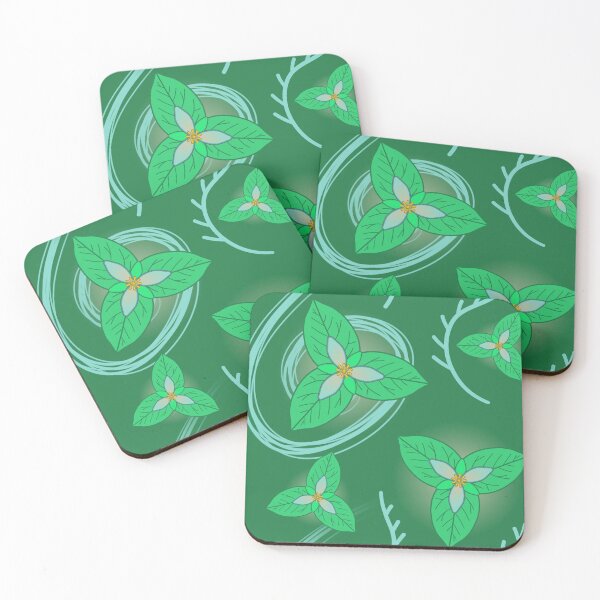 Item preview, Rare flower green pattern Trillium  designed and sold by imagery-by-jen.