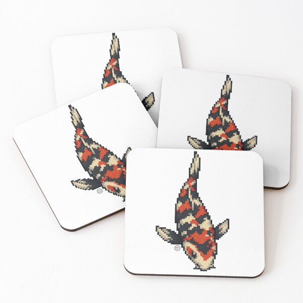 Item preview, Showa Koi Fish - Pixel Art - 8bit graphics 16bit graphics - Retro Fish Art - Showa KoiFish designed and sold by Kabuji Store.