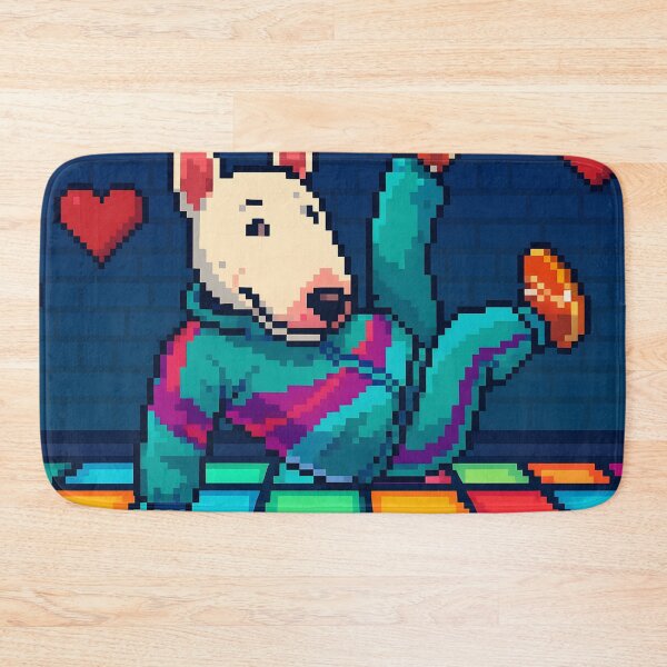 Item preview,  Pixel Bull Terrier Breakdancing on Dance Floor designed and sold by SassyArtistry.