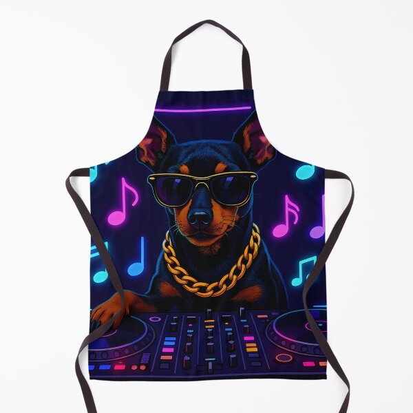 Item preview, Cool DJ Dog with Neon Music Notes designed and sold by SassyArtistry.