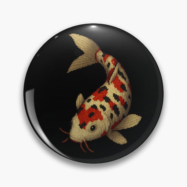 Item preview, Koi Fish - Pixel Art - 8bit graphics 16bit graphics - Retro Fish Art - Sanke KoiFish designed and sold by Kabuji Store.