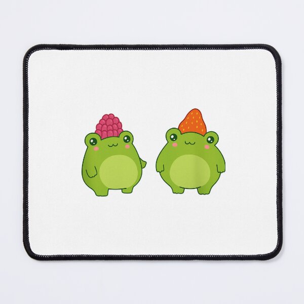 Item preview, Cute Cartoon Frogs with Fruit Hats – Raspberry and Strawberry Duo Design designed and sold by haitrieuic96.