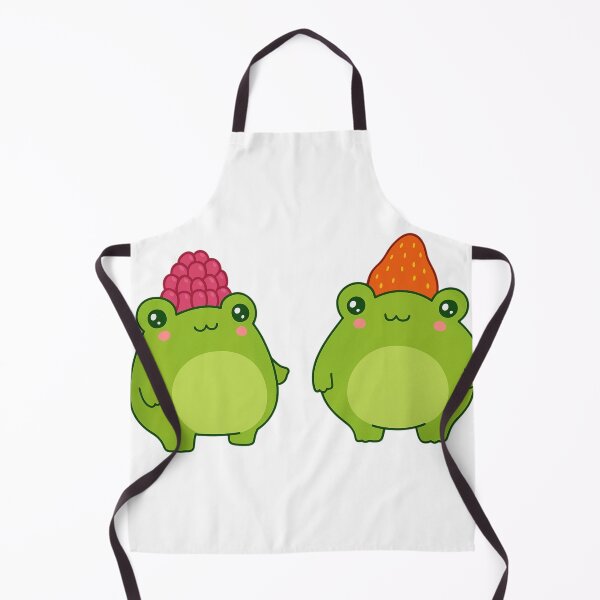 Item preview, Cute Cartoon Frogs with Fruit Hats – Raspberry and Strawberry Duo Design designed and sold by haitrieuic96.