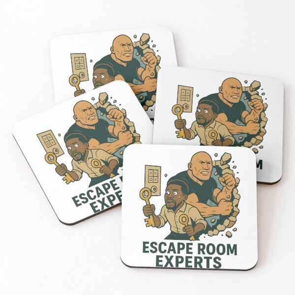 Item preview, Dwayne Johnson & Kevin Hart Escape Room Experts Cartoon Design designed and sold by Fashvora.