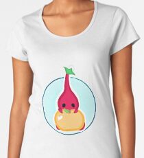 Red pikmin holding golden apple Women's Premium T-Shirt