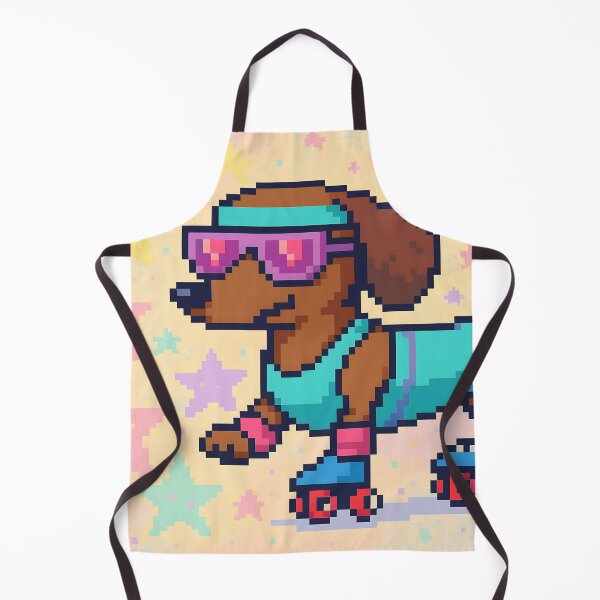 Item preview, Retro Dachshund on Roller Skates designed and sold by SassyArtistry.