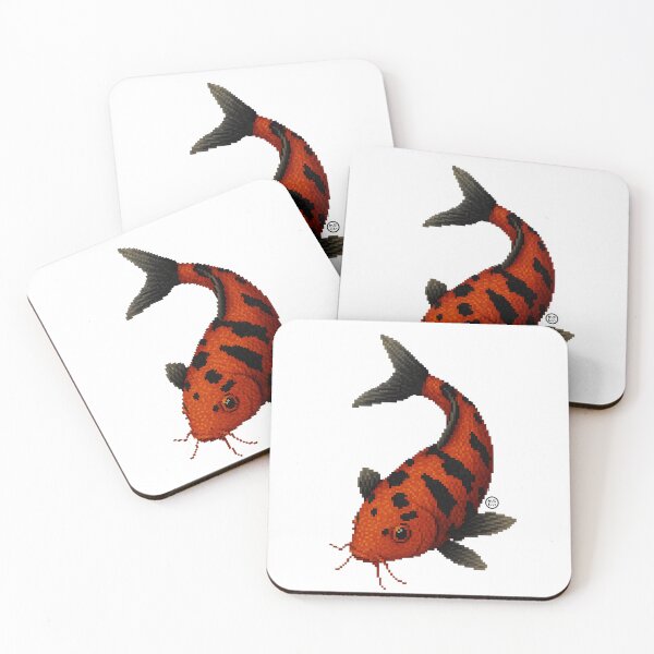Item preview, Koi Fish - Pixel Art - 8bit graphics 16bit graphics - Retro Fish Art - Bekko KoiFish designed and sold by Kabuji Store.