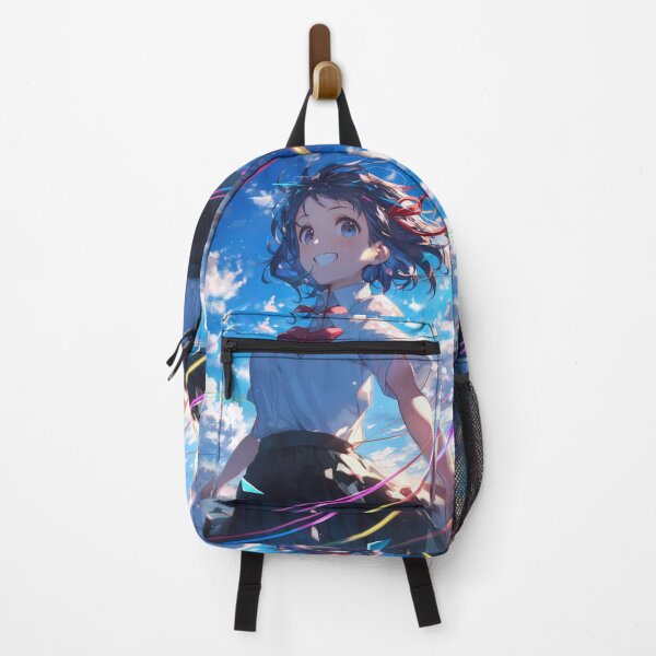 Item preview, Mitsuha Miyamizu Your Anime Girl School Uniform Blue Sky Happy Energetic Dynamic View designed and sold by rivettlihuiq.