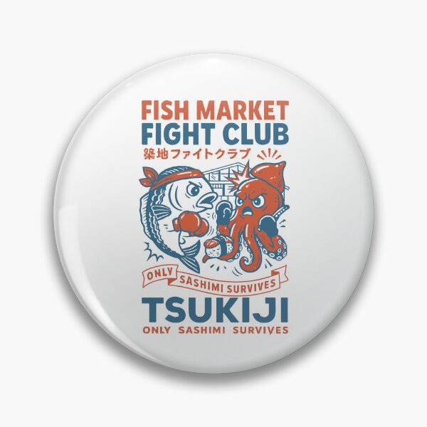 Item preview, Fish Market Fight Club designed and sold by BeetleDots.