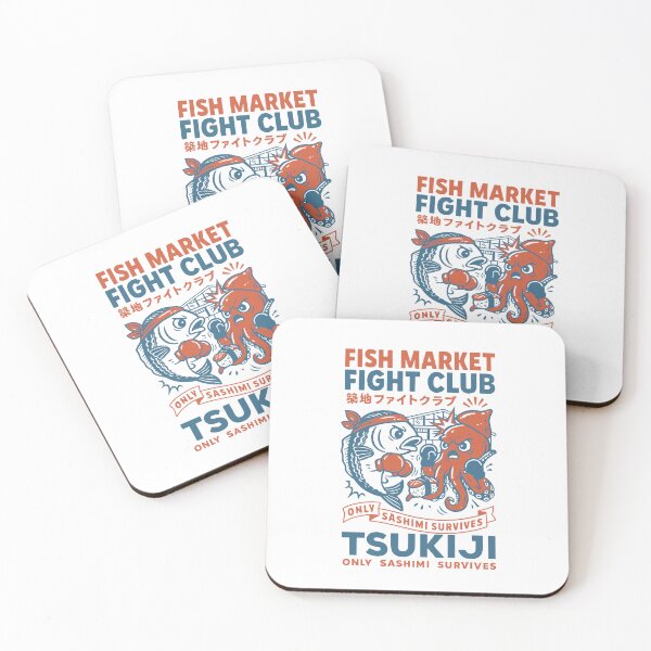 Item preview, Fish Market Fight Club designed and sold by BeetleDots.