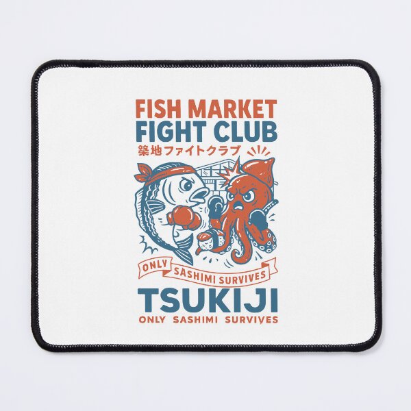 Item preview, Fish Market Fight Club designed and sold by BeetleDots.