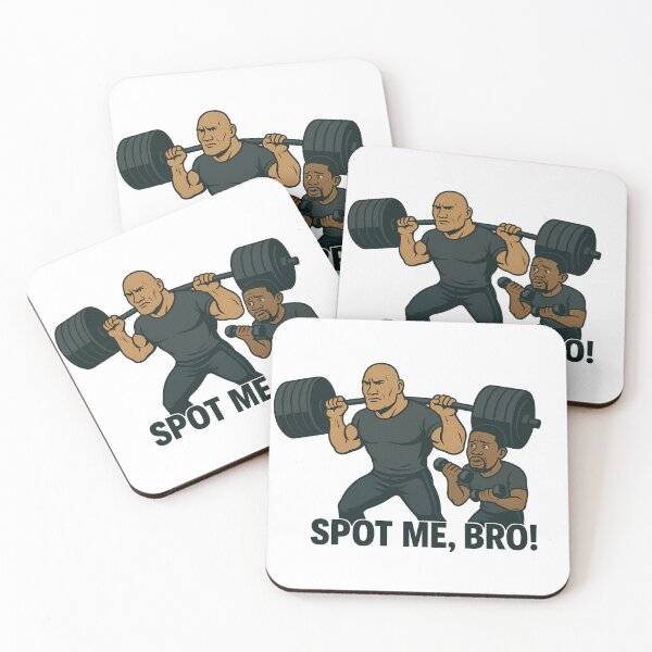 Item preview, Dwayne Johnson & Kevin Hart Funny Gym Cartoon – Spot Me Bro Design designed and sold by Fashvora.