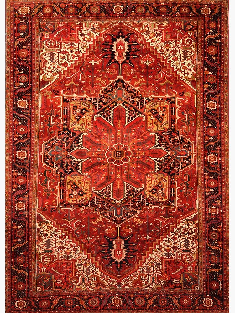 Antique Persian Rug Red Black Carpet Pattern" Greeting for Sale by bragova | Redbubble