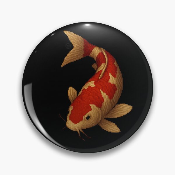 Item preview, Koi Fish - Pixel Art - 8bit graphics 16bit graphics - Retro Fish Art - Kōhaku KoiFish designed and sold by Kabuji Store.
