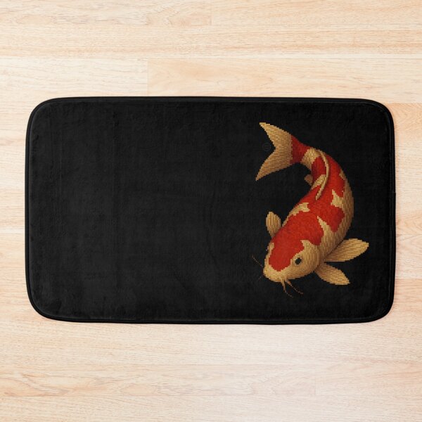 Item preview, Koi Fish - Pixel Art - 8bit graphics 16bit graphics - Retro Fish Art - Kōhaku KoiFish designed and sold by Kabuji Store.