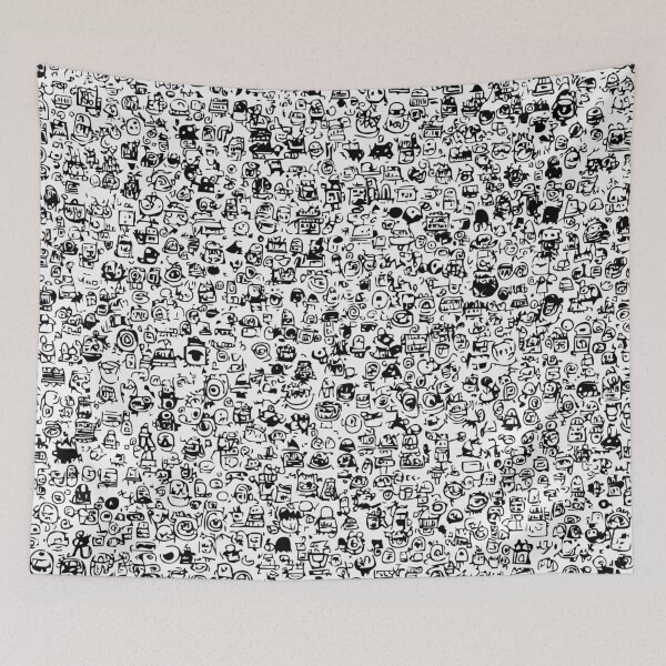 Item preview, Doodle Maze – Transparent Art Black designed and sold by SteadyRolling.