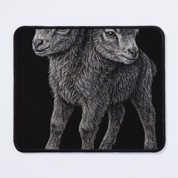 Item preview, Two-Headed Goat Kid – Gothic Dark Engraving-Style Oddity Design designed and sold by Isolde Gravieraine.