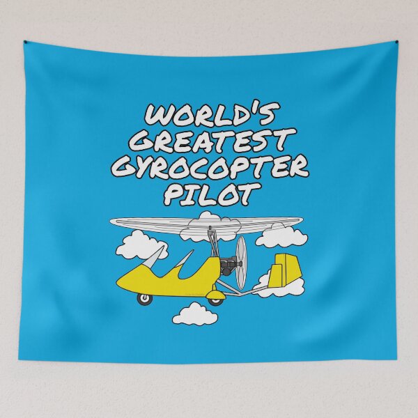 Item preview, World's Greatest Gyrocopter Pilot, Autogyro Aviation Enthusiast Funny (Yellow) designed and sold by doodlerob.