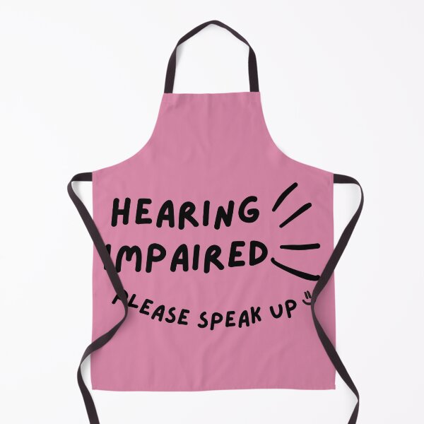 Item preview, Pink Hearing Impaired Please Speak Up Doodle Design designed and sold by spooniecentral.