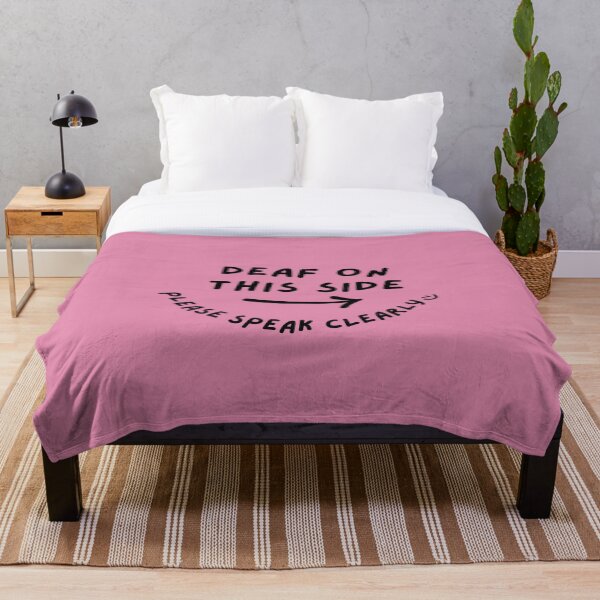 Item preview, Pink RIGHT Deaf on This Side Please Speak Clearly Doodle Design designed and sold by spooniecentral.