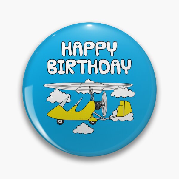 Item preview, Gyrocopter Pilot Happy Birthday Autogyro Aviation Enthusiast (Yellow) designed and sold by doodlerob.