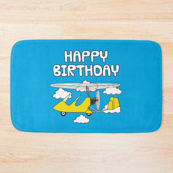 Item preview, Gyrocopter Pilot Happy Birthday Autogyro Aviation Enthusiast (Yellow) designed and sold by doodlerob.