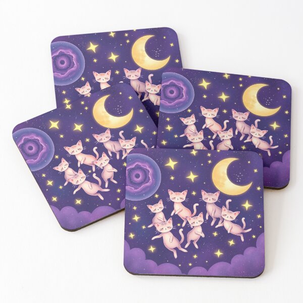 Item preview, Celestial Whiskers A Cosmic Ballet of Starlit CatsDawn designed and sold by C1self.