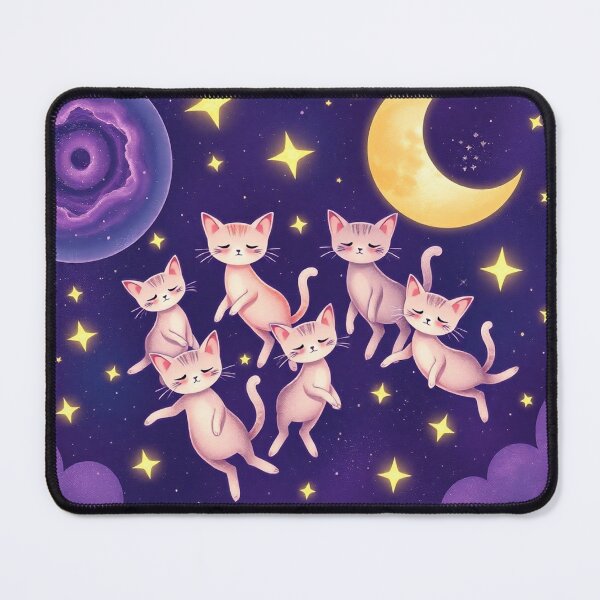 Item preview, Celestial Whiskers A Cosmic Ballet of Starlit CatsDawn designed and sold by C1self.