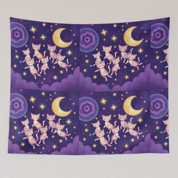 Item preview, Celestial Whiskers A Cosmic Ballet of Starlit CatsDawn designed and sold by C1self.