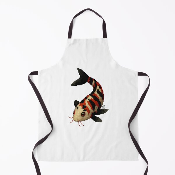 Item preview, Koi Fish - Pixel Art - 8bit graphics 16bit graphics - Retro Fish Art - Red Black KoiFish designed and sold by Kabuji Store.