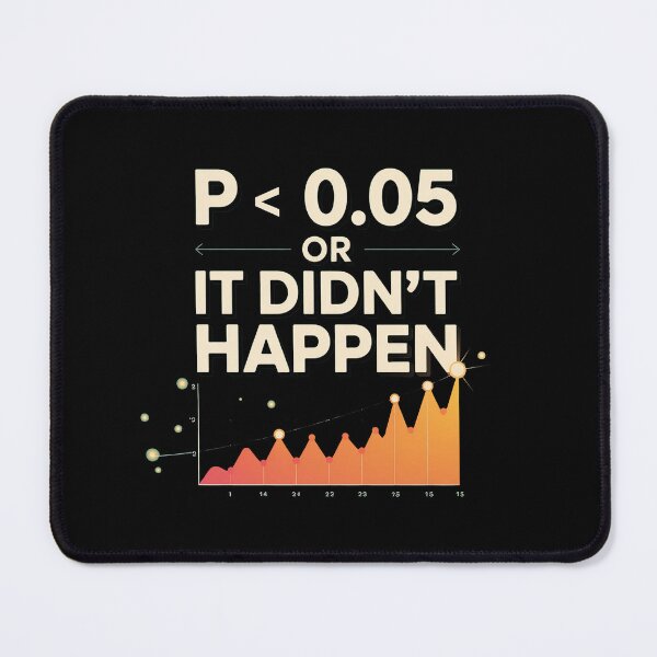 Item preview, p<0.05 or it didn't happen, funny data and statistics designed and sold by NoetherSym.