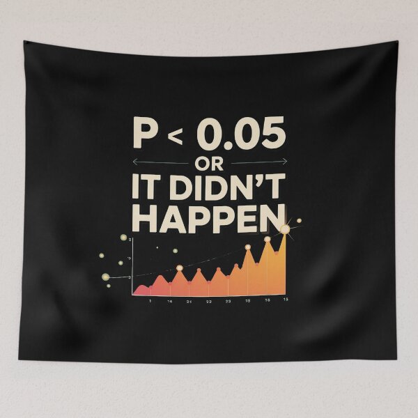 Item preview, p<0.05 or it didn't happen, funny data and statistics designed and sold by NoetherSym.