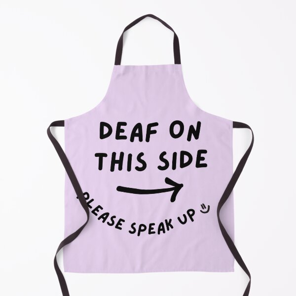 Item preview, Purple RIGHT Deaf on This Side Please Speak Up Doodle Design designed and sold by spooniecentral.