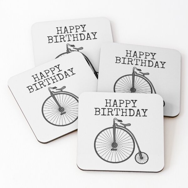 Aperçu de l'œuvre Vélo Penny Farthing, Joyeux anniversaire, Cycliste drôle créée et vendue par doodlerob.