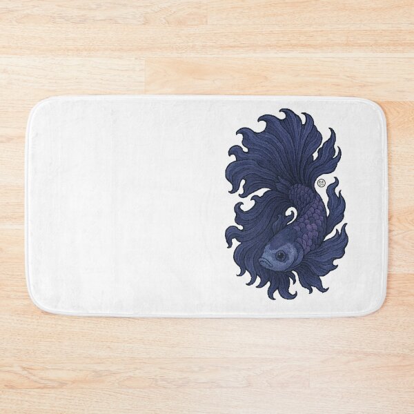 Item preview, Betta Fish Art - Japanese Inspired Art - Siamese fighting fish - Purple Betta designed and sold by Kabuji Store.