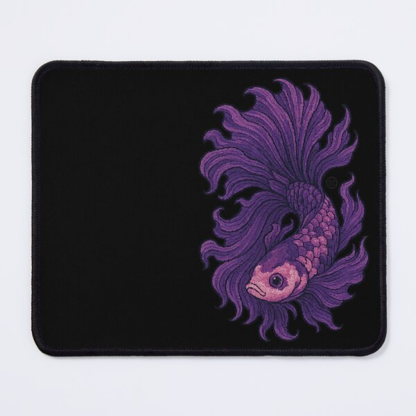 Item preview, Betta Fish Art - Japanese Inspired Art - Siamese fighting fish - Purple Pink Betta designed and sold by Kabuji Store.